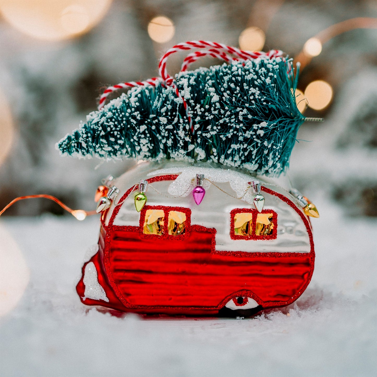 Red Caravan Christmas Tree Bauble