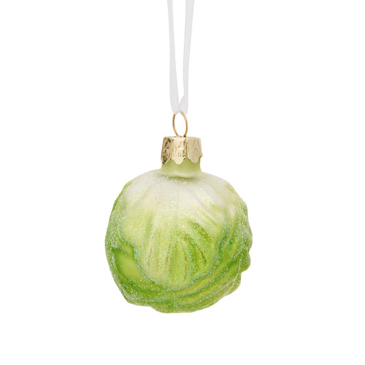 Brussel Sprout Glitter shaped bauble