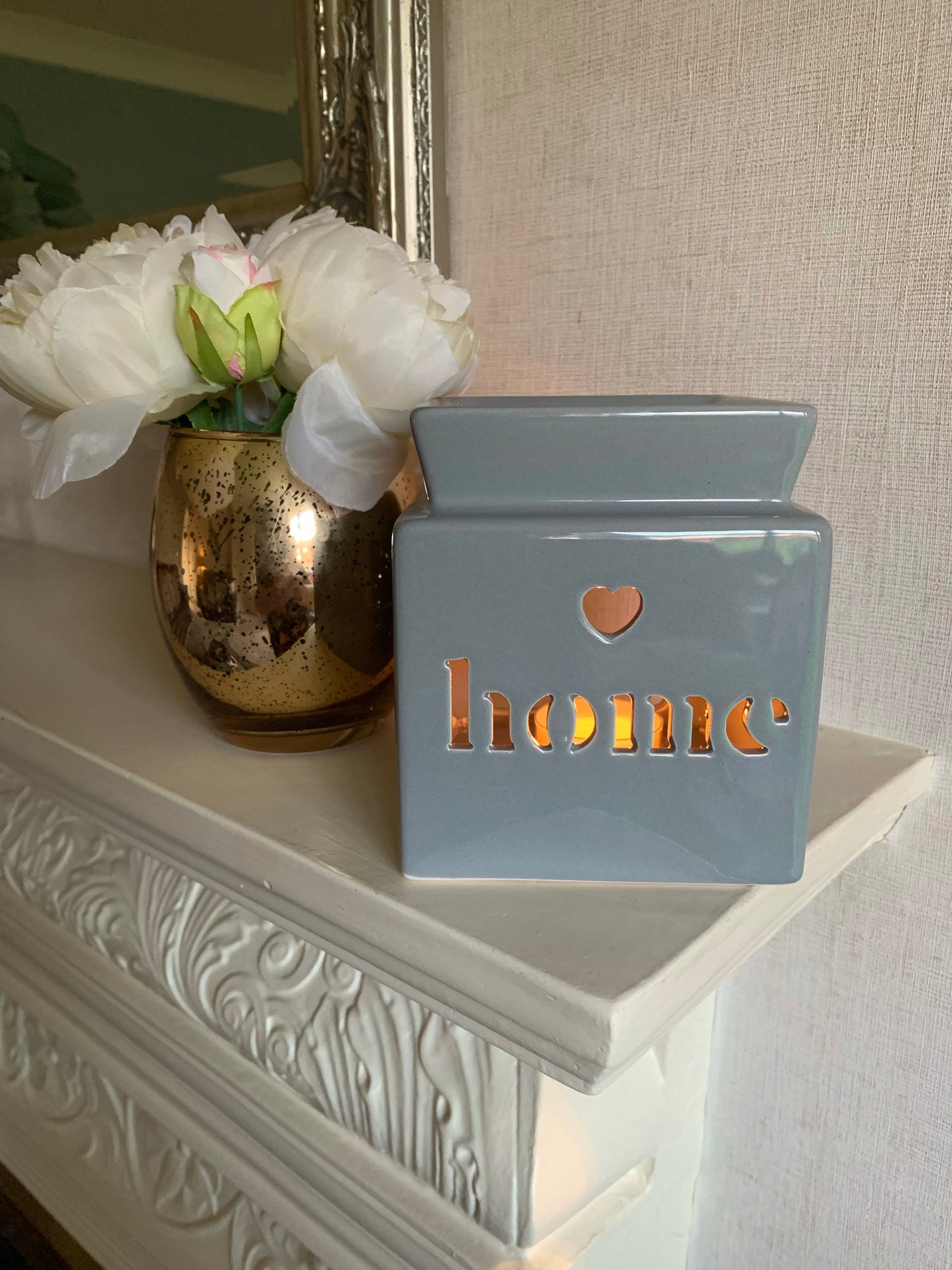 Grey Square Home Wax Burner