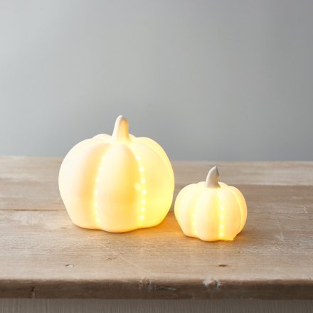 Set of 2 Led Pumpkins
