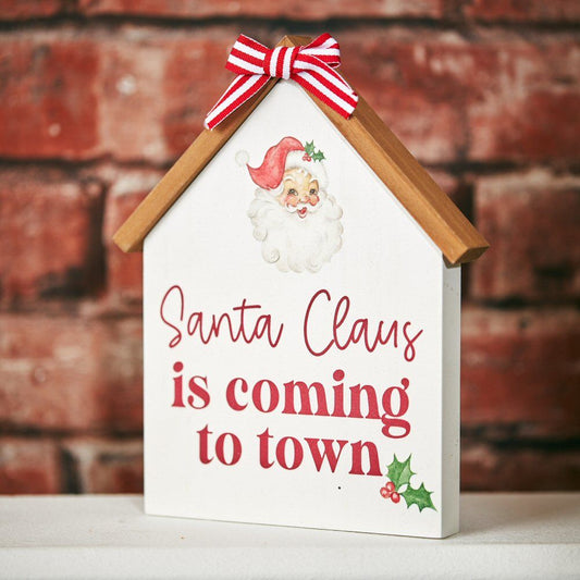 Traditional Santa Claus is Coming to Town Block